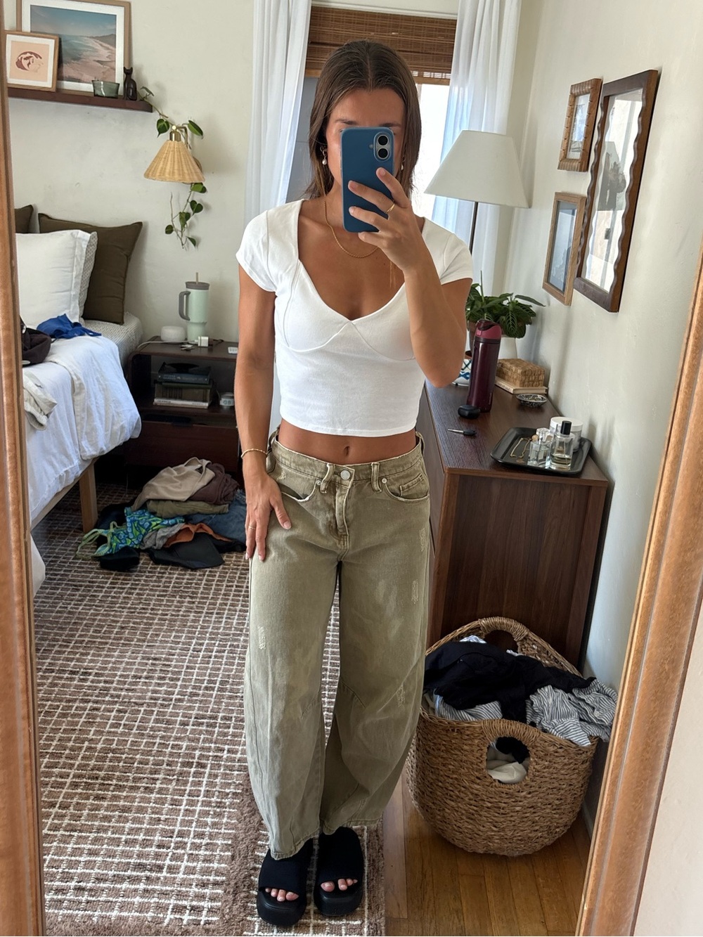 Women’s white crop top